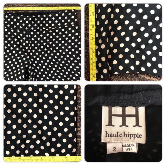 Haute Hippie Wide Leg Polka Dot Woman Pants Size2 - Picture 6 of 8